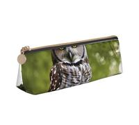 YANYU Trousse à crayons fonctionnelle avec motif hibou et branches d'arbre - Grande capacité - 21 x 5,6 x 6,1 cm - Poche triangulaire avec fermeture éclair