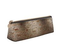 YANYU Trousse à crayons fonctionnelle imprimée « Lights hit the brick wall » - Grande capacité - 21 x 5,6 x 6,1 cm - Pochette triangulaire avec fermeture éclair, blanc, One Size