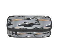 YANYU Trousse à crayons motif avions de chasse 21 x 5 x 9,4 cm pour stylos, crayons, petits objets, Noir, One Size