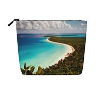YANYU Trousse de maquillage à une seule couche imprimée île de Cuba - Étanche - Organiseur de voyage - Grande capacité, noir, One Size