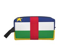 YANYU Trousse de toilette de voyage avec fermeture éclair et poignées - Motif drapeau de l'Afrique centrale - Blanc - Taille unique, Blanc, One Size