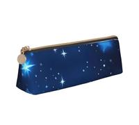 YANYU Trousse fonctionnelle avec fermeture éclair Motif étoiles brillantes Bleu 21 x 5,6 x 6,1 cm