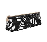 YANYU Trousse fonctionnelle avec fermeture éclair Motif fleurs Noir/blanc 21 x 5,6 x 6,1 cm