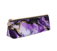 YANYU Trousse fonctionnelle avec fermeture éclair Motif marbre Violet 21 x 5,6 x 6,1 cm
