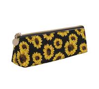 YANYU Trousse fonctionnelle avec fermeture éclair Motif tournesols dorés 21 x 5,6 x 6,1 cm