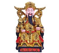 YANYUESHOP Statue CAI Shen, Caishen, Wencaishen, Dieu de la Fortune, Dieu de la Richesse, Zhao CAI, Décoration Feng Shui, Cadeau Feng Shui, Cadeau du Nouvel an Chinois (Or 30,5 cm)