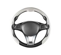 YANYUN35 Couvre Volant Voiture pour VW Polo IV 2001 2002 2003 2004 2005 2006 2007 2008 2009, Housse de Volant de Voiture Accessoire Voiture,White-38cm