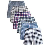 YANZHAO Boxer tissé, Taille élastique Caleçon Boxeur, 6-2, M (Lot de 6) Homme