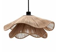 YANZHAOA Lampes Suspendues avec Corde De Chanvre Lampe Artisanale Décorative À Vent Silencieux Lampe Suspendue en Bambou Tricotée À La Main Minimalisme Lanterne Antique Naturelle À Double Couche