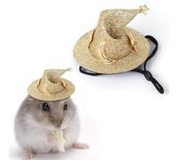 yanzisura Chapeau de hamster | Chapeau de magicien pour cochons d'Inde, chapeau pour petit animal de compagnie avec mentonnière élastique réglable pour fête, anniversaire d'animaux domestiques