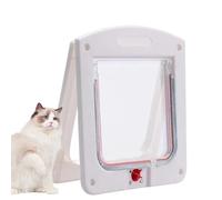 yanzisura Chatière, chatière, Écran à rabat de porte verrouillable à 4 voies pour chat et chien, Facile à installer à l'intérieur et à l'extérieur de la porte pour animaux de compagnie pour les portes