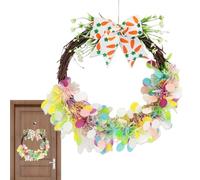 yanzisura Couronnes de Porte d'Entrée,Artificielle Fabriquée à la Main au Style Rustique - Couronne de Printemps Artificielle - pour Porte d'Entrée, Salon, Jardin, Véranda et Décoration d'Intérieur