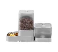 yanzisura Distributeur Automatique pour Chats | Distributeur De Croquettes Automatisé pour Chien - Réservoir de Stockage pour Aliments avec Bol en Acier Inoxydable -