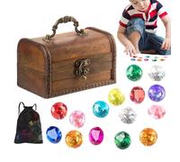 yanzisura Jeu De Piscine Plongée Gemmes,Joyaux Colorés De Piscine pour - Jeu de Plongée sous-Marine avec Boîte à Trésor pour Filles Garçons
