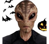 yanzisura Masque intégral d'alien | Masque effrayant | Alien effrayant, cosplay d'horreur, accessoires de fête drôle d'Halloween pour homme