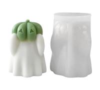 yanzisura Moules En Silicone Pour Chandelles | Moule Fantôme Pour Plâtre - Modèle en Plâtre Citrouille Fantôme pour Ciment Cire et Bougies de Décoration Halloween pour Enthousiastes Artisans et
