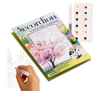 yanzisura Peinture Aquarelle | Matériel de Coloriage Pliable | Set d'Aquarelle de Voyage Compact,Pour Artistes Débutants Adultes Garçons Filles Loisirs Créatifs Journal