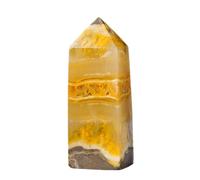 yanzisura Pierre en de citrine, cristaux jaunes, prismatique hexagonale à facettes pour décoration Reiki pour la méditation et la divination