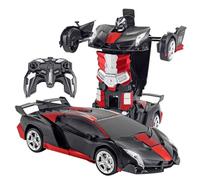 yanzisura Voiture Télécommandée Transformable - Voiture Télécommandée Électrique Transformable Jouet Enfant - Jouet 2 en 1 à Rotation à 360 Degrés pour Intérieur Extérieur Noël