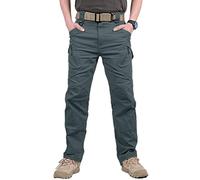 YAOBAOLE Pantalon Cargo Homme Pantalons Randonnée Pantalon Treillis Militaire Pantalons Homme Hiver Gris Foncé 3XL