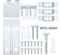 Yaocom Kit de suspension de sécurité pour cadres avec vis à tête en T et 1 clé de serrage pour musées, galeries d'art, hôtels, restaurants, supporte jusqu'à 6,8 kg
