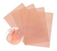 Yaocom Lot de 4 panneaux en maille de cuivre tissé à 99,9 % pour grille d'aération, blocage des trous, mise à la terre, filtre dense de protection de fenêtre de 30 x 21 cm