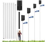 Yaocom Nichoir télescopique pour chauve-souris avec prise de terre pour extérieur Violet 6,4 m