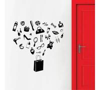 YAODANGM Sacs à main tendance pour filles et femmes, stickers muraux pour salon de beauté, décoration intérieure, stickers muraux pour dressing et salon