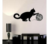 YAODANGM Stickers muraux chats, décorations artistiques pour salon, stickers en vinyle chatons, stickers pour chambre de fille sur le thème d'un salon de beauté