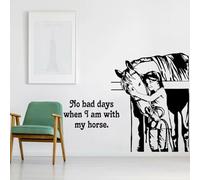 YAODANGM Stickers muraux en vinyle avec citations sur les chevaux pour le salon, la décoration intérieure, les phrases inspirantes pour la famille, les chambres d'adolescents et d'enfants.