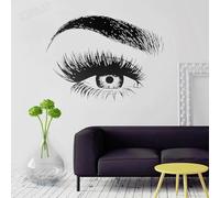 YAODANGM Stickers muraux pour cils et sourcils, stickers muraux en vinyle pour salon de beauté, décorations pour boutiques de cosmétiques, stickers muraux pour chambre de fille