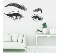 YAODANGM Stickers muraux pour cils, stickers muraux pour salon de beauté et chambre de femme, stickers muraux décoratifs en vinyle pour miroir de salle de bain