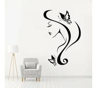 YAODANGM Stickers muraux pour salon de beauté, coiffeur, beaux cheveux, vinyle, cabine d'essayage, décoration intérieure.