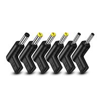 YAODHAOD 6PCS USB C vers DC Adaptateur 90 ° inclinable DC 5V 9V 12V 15V PD simulateur déclencheur de Charge Plug pour Ordinateur Portable, routeur, Prise de Chargeur d'alimentation Mobile (5V)