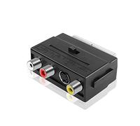 YAODHAOD Adaptateur Péritel vers 3X RCA AdaptateurSCART à AV, SCART à A/V (2 Audio et 1 vidéo) pour DVD TV VCR