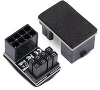 YAODHAOD ATX Lot de 2 adaptateurs d'alimentation 6 broches en U coudé à 180 degrés pour cartes graphiques de bureau (8 broches A)