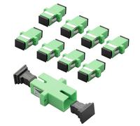 YAODHAOD Fiber adapter/couplage 5 - pack, SC - SC adaptateur fibre APC, APC simplex mode unique, APC simplex multimode, connexion fiable pour les réseaux haute performance (simplex monomode, Vert)