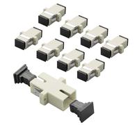 YAODHAOD Fiber adapter/couplage 5 - pack, SC - SC adaptateur fibre APC, APC simplex mode unique, APC simplex multimode, connexion fiable pour les réseaux haute performance (simplex multimode, Gris)