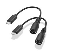 YAODHAOD Lot de 2 câbles DC8020 vers USB-C de 20 cm 100 W, puce intégrée DC8020 femelle vers adaptateur de type C pour Jackery 100Plus, 240Plus, 300Plus panneau solaire RV station d'alimentation