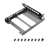 YAODHAOD Support de montage SSD PCIe de 2,5"/3,5", support universel SSD pour boîtier de PC, support de montage sur panneau arrière - 1 pièce (fente PCI noire de 3,5", 13,7 cm)