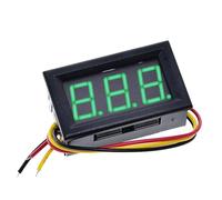 YAODHAOD Voltmètre numérique CC 3-30 V, affichage LED à 3 chiffres (vert) | Protection contre l'inversion de polarité - Testeur de tension pour voiture/moto/camion/bateau