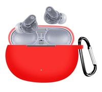 YAODLE Coque de protection compatible avec Beats Studio Buds - Souple et résistante aux chocs - Avec mousqueton - Anti-traces de doigts - Anti-abrasion - Rouge