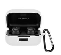 YAODLE Coque de protection compatible avec Sennheiser Momentum True Wireless 4/3 - Résistante aux chocs - Avec mousqueton - Anti-traces de doigts - Anti-abrasion (blanc)
