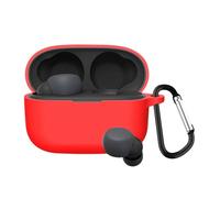 YAODLE Coque de protection compatible avec Sony LinkBuds S - Résistante aux chocs - Avec mousqueton - Anti-traces de doigts - Anti-abrasion (rouge)