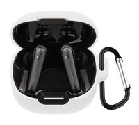 YAODLE Coque de protection compatible avec Soundcore by Anker Liberty 4 NC - Résistante aux chocs - Avec mousqueton - Anti-traces de doigts - Anti-abrasion - Blanc