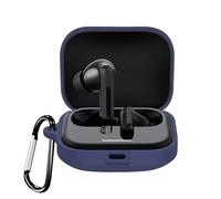 YAODLE Coque de protection compatible avec Xiaomi Redmi Buds 5, anti-chocs, souple, avec mousqueton, anti-traces de doigts, anti-abrasion (bleu)