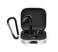 YAODLE Coque de protection compatible avec Xiaomi Redmi Buds 6, anti-chocs, souple, avec mousqueton, anti-traces de doigts, anti-abrasion (blanc)