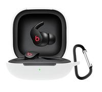 YAODLE Étui de protection compatible avec Beats Fit Pro, résistant aux chocs, souple, avec mousqueton, anti-traces de doigts, anti-abrasion (blanc)