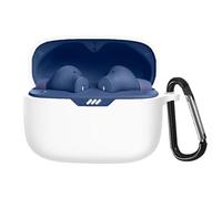 YAODLE Étui de protection compatible avec JBL Tune 230 NC TWS - Résistant aux chocs - Avec mousqueton - Anti-traces de doigts - Anti-abrasion (blanc)