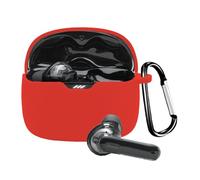 YAODLE Étui de protection compatible avec JBL Tune Beam - Coque souple et résistante aux chocs - Avec mousqueton - Anti-traces de doigts - Anti-abrasion (rouge)